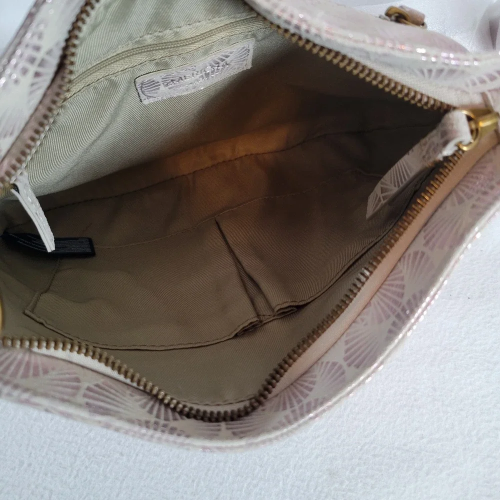 American Leather Co Womens Cypress Lavender Skies Leather Metallic Bag Pink